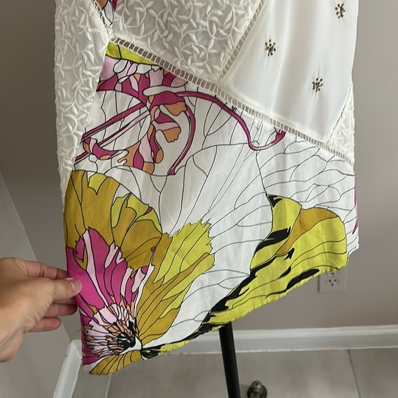 COPY - Leifnotes Asymmetrical Hem Guarri Dress Patchwork  ANTHROPOLOGIE Dress s… - Picture 10 of 16